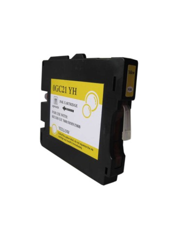 Compatible Ricoh 405535 / GC-21Y - Jaune - Cartouche