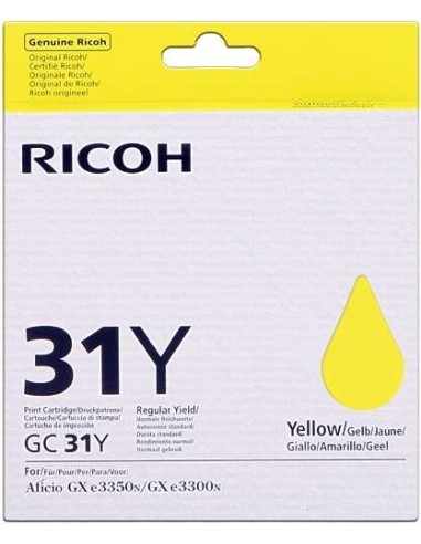 Ricoh GC31Y - 405691 - Jaune - Cartouche