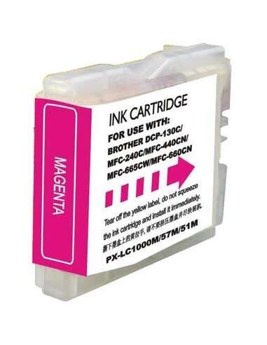 Compatible Brother LC1000XL/LC970XL - LC1000M/LC970M - Magenta - Cartouche