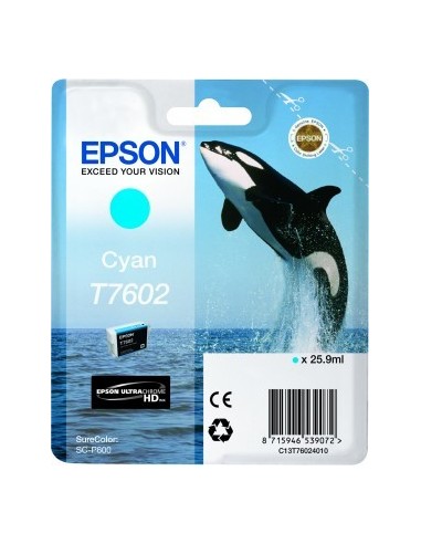 Epson T7602 - Orque - Cyan -Cartouche d'encre Epson