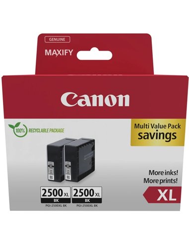 Canon PGI-2500XL Multi-Pack de 2 - Noir - 9254B011