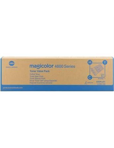 Konica Minolta MagiColor 4650/4690MF/4695MF - Pack de 3 Cartouches Toner - Cyan - Magenta - Jaune - A0DKJ52