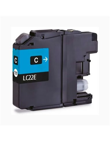 Brother LC22E - Cyan - Compatible - Remplace LC22EC