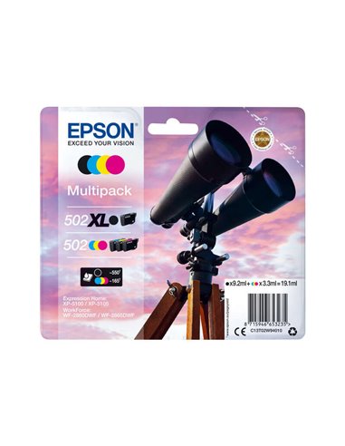 Epson 502XL/502 - Paquet de 4 - C13T02W94010