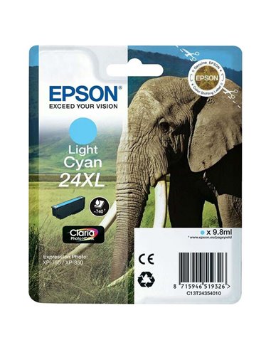 Epson T2435 (24XL) - Lumière cyan - C13T24354012