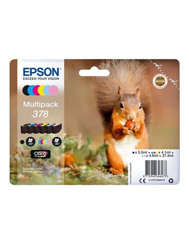 Epson 378 - Paquet de 6 - C13T37884010