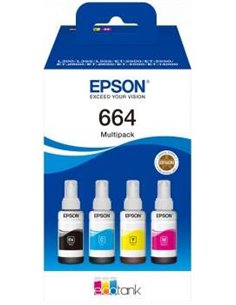 Epson 664 - Le pack de 4 bouteilles d'encre est C13T664640