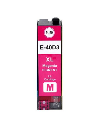 Epson T40D3 - Magenta pigmenté - Compatible - Remplace C13T40D340/C13T40C340