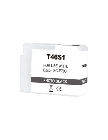 Epson T46S1 - Noir Photo Pigmenté - Compatible - Remplace C13T46S100