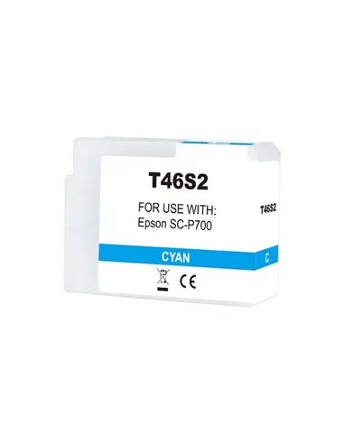 Epson T46S2 - Cyan Pigmenté - Compatible - Remplace C13T46S200