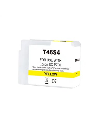 Epson T46S4 - Jaune pigmenté - Compatible - Remplace C13T46S400