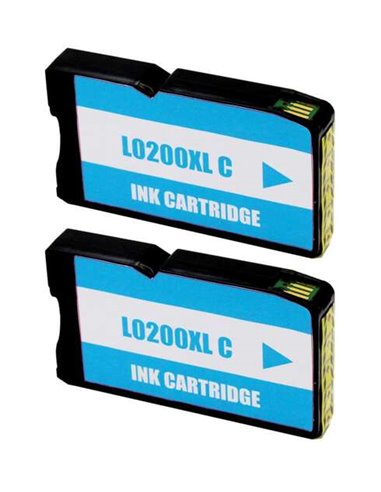 Lexmark 200XL - Cyan - Pack 2 - Compatible - Remplace 14L0198