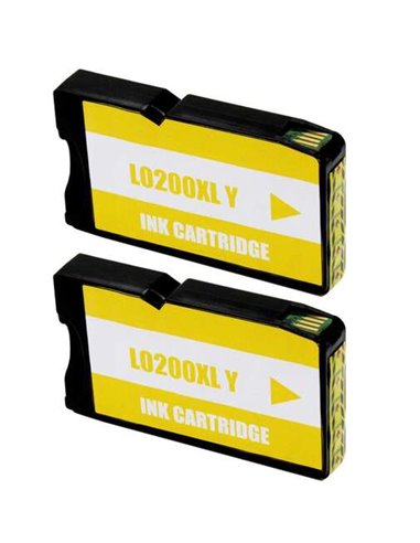 Lexmark 200XL - Jaune - Pack 2 - Compatible - Remplace 14L0200