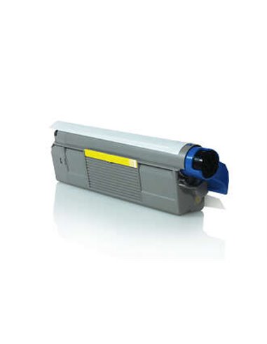 OKI C610 - Cartouche Toner Jaune - Compatible - Remplace 44315305