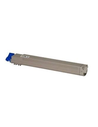 OKI C9655 - Cartouche Toner Cyan - Compatible - Remplace 43837131