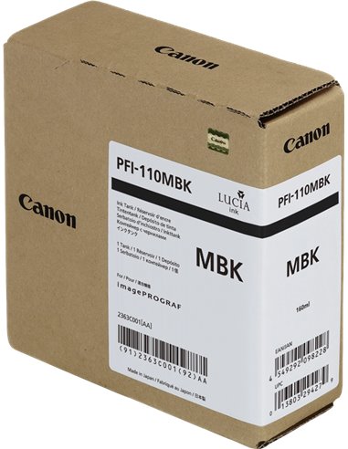 Canon PFI110 - Noir mat - 2363C001