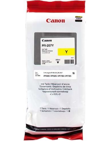 Canon PFI207 - Jaune - PFI207Y/8792B001