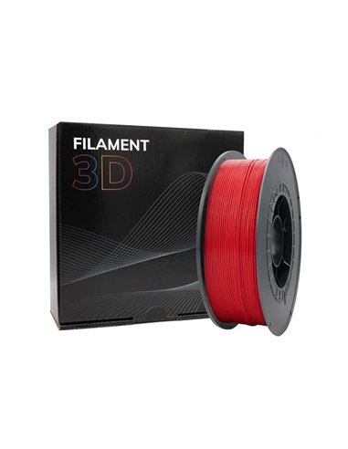 Filament PLA 3D - Diamètre 1,75 mm - Bobine 1kg - Couleur Rouge