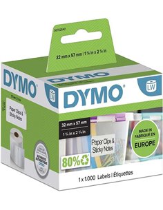 Dymo LW 11354 Étiquettes autocollantes polyvalentes - 57x32 mm - 1000 unités - S0722540