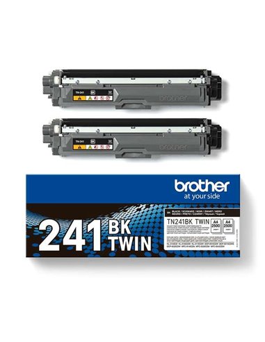 Brother TN241 - Noir - Pack de 2 Cartouches Toner - TN241BKTWIN