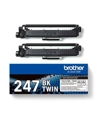 Brother TN247 - Noir - Pack de 2 Cartouches Toner - TN247BKTWIN