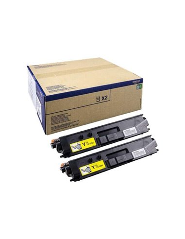 Brother TN329 - Jaune - Pack de 2 Cartouches Toner - TN329YTWIN