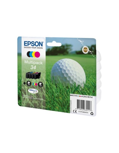 Epson 34 - epons Balle de Golf - Pack de 4 cartouches jet d'encre Epson