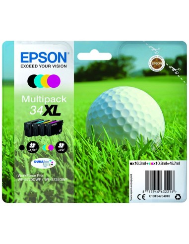 Epson 34XL - Epson Balle de Golf - Pack de 4 cartouches jet d'encre Epson