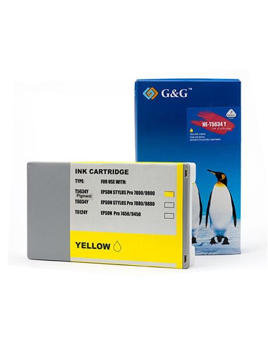 Compatible Epson T5634 - Jaune pigmenté - Remplace C13T563400