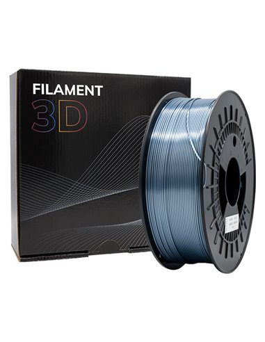 Filament 3D PLA SOIE - Diamètre 1,75 mm - Bobine 1kg - Couleur Argent