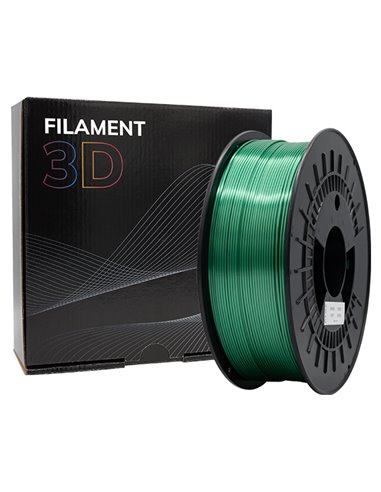 Filament 3D PLA SOIE - Diamètre 1,75 mm - Bobine 1kg - Couleur Vert