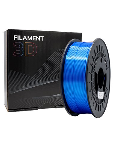 Filament 3D PLA SOIE - Diamètre 1,75 mm - Bobine 1kg - Couleur Bleu