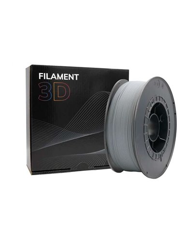 Filament PLA 3D - Diamètre 1,75 mm - Bobine 2,5 kg - Couleur Gris