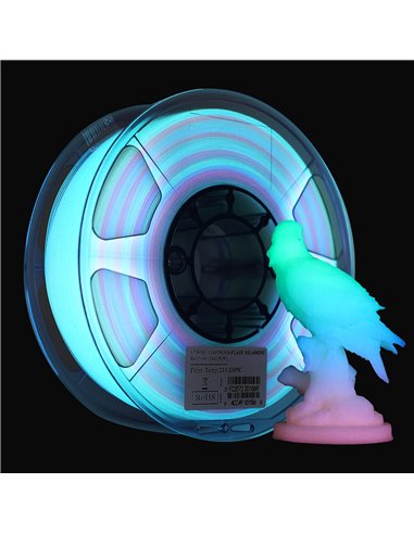 Filament PLA 3D - Diamètre 1,75 mm - Bobine 1kg - Couleur Glow in the Dark