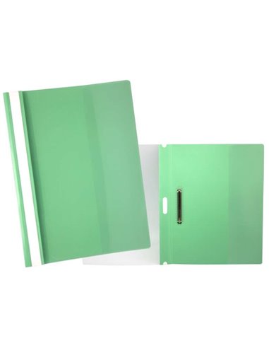 Oui - Dossier avec Attache - Capacité 30 Feuilles A4 - Polypropylène Transparent - Couleur Vert