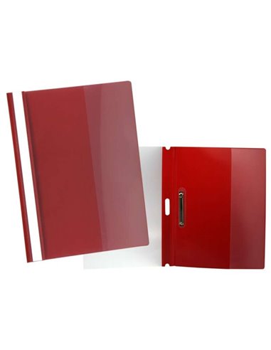 Oui - Dossier avec Attache - Capacité 30 Feuilles A4 - Polypropylène Transparent - Couleur Bordeaux