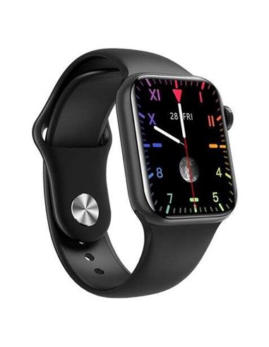 XO - W7 Pro Smartwatch Écran HD 1,8" - Batterie 200mAh - Chargement sans fil - Bracelet Silicone - IP67 - Couleur Noir