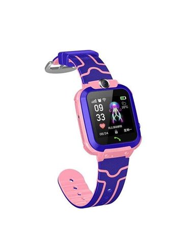 XO - Montre connectée pour enfants - Écran 1,44" - Caméra frontale - Bracelet en silicone - Chargement magnétique - Couleur Rose