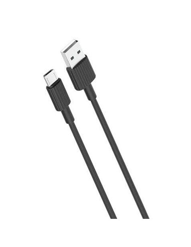 XO - Câble NB156 USB-A Mâle vers MicroUSB 2.4A - Chargement + Transmission de Données Haute Vitesse - Longueur 1m