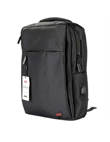 XO - Sac à dos pour ordinateur portable - jusqu'à 15,6" - Étanche et résistant - Chargement USB rapide - Design ergonomique - Co