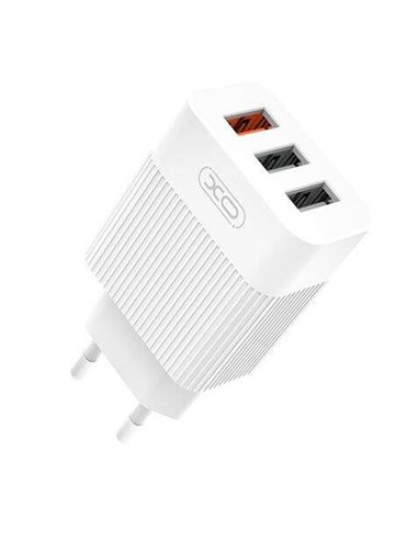 XO - Chargeur secteur L72 1x USB-A 18W Charge rapide -a 3.0, 2x USB-A