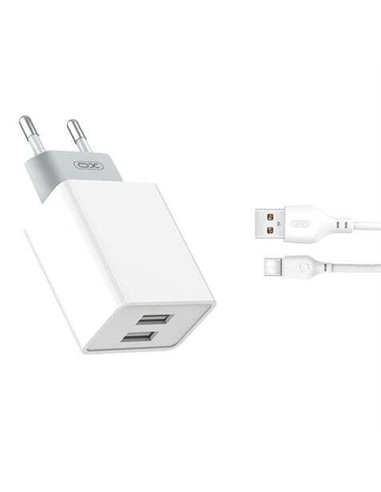 XO - Pack chargeur secteur L65 2x USB + câble USB-A vers USB-C de 1 m