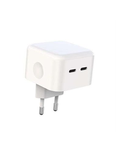 XO - Chargeur secteur L102 35W 2 X Type C - Blanc