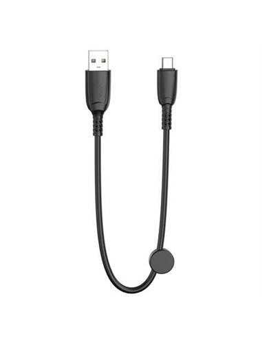 XO - Câble de Charge Rapide NB247 - vers USB - Micro USB - 6A - 25cm avec Clip - Couleur Noir