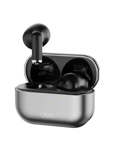 XO - Casque Bluetooth 5.3 - Boîtier en aluminium - Jusqu'à 5 heures de musique - Câble de chargement de type C - Couleur noire