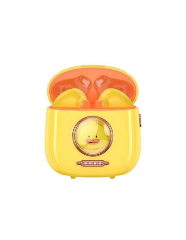 XO - Écouteurs Bluetooth 5.1 pour enfants - TWS - Jusqu'à 5 heures de musique - Couleur jaune/orange