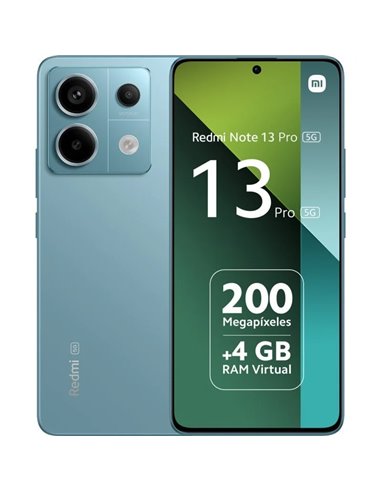 Xiaomi - Smartphone Redmi Note 13 Pro 5G Écran AMOLED 6,67" FHD+ - 8 Go - 128 Go - Quad Caméra 200MP - Batterie 5100mAh - Charge