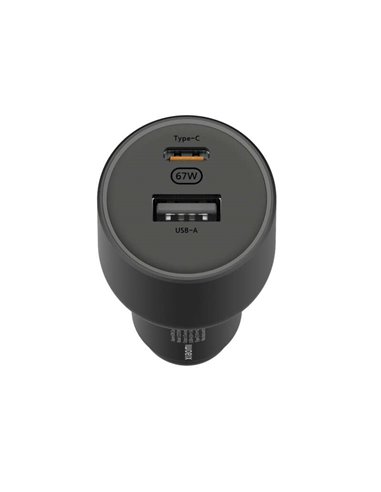 Xiaomi - Chargeur de voiture Chargeur de voiture 67W - 1x USB-C, 1x USB-A + Câble - Compatible avec la charge rapide -a