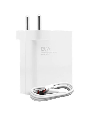 Xiaomi - Chargeur mural combiné de charge 120 W pour smartphone USB-A 120 W + câble - Identification intelligente de l'appareil 