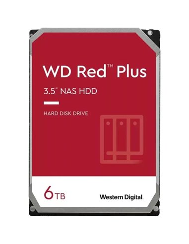 Western Digital - Disque dur interne Red Plus 3,5" 6 To NAS SATA III